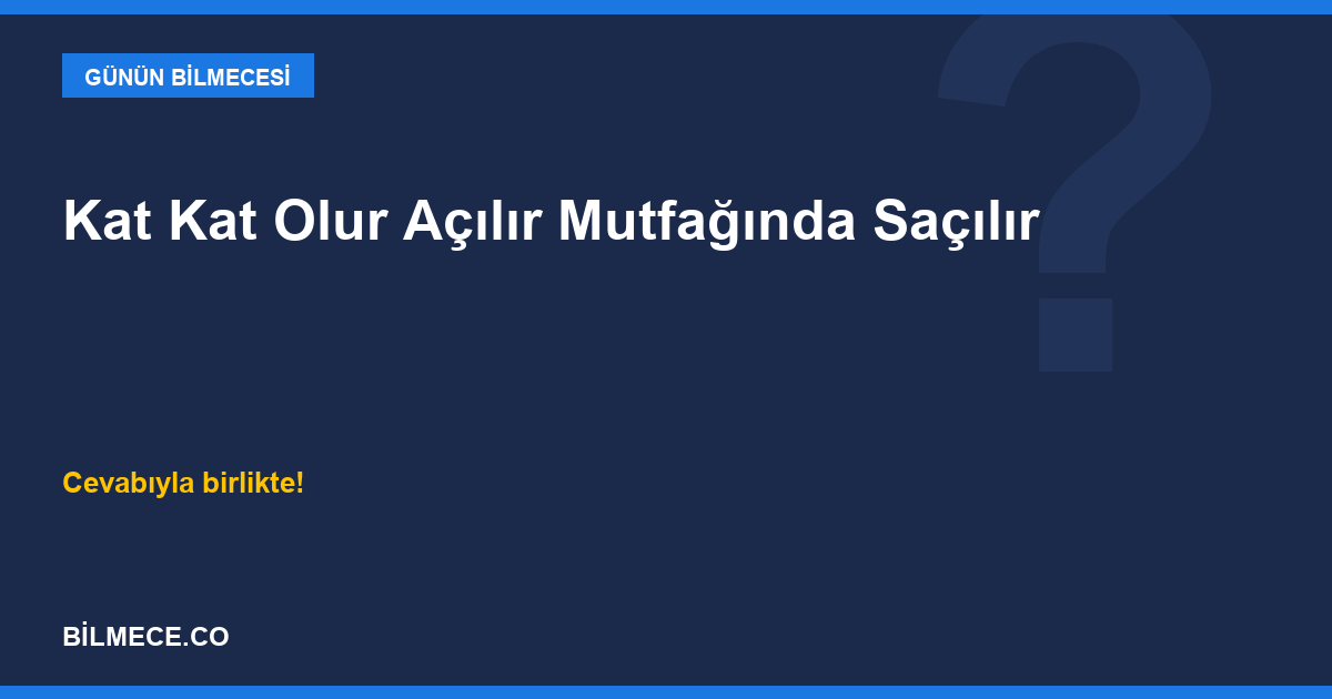 Kat Kat Olur Açılır Mutfağında Saçılır kapak görseli